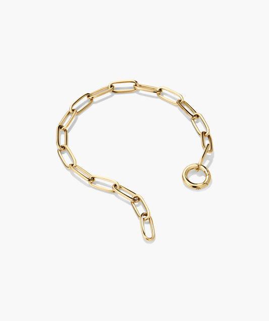 Gold Paperclip Chain Bracelet – Minimal Modern Link Bracelet - Anirudh Jewels