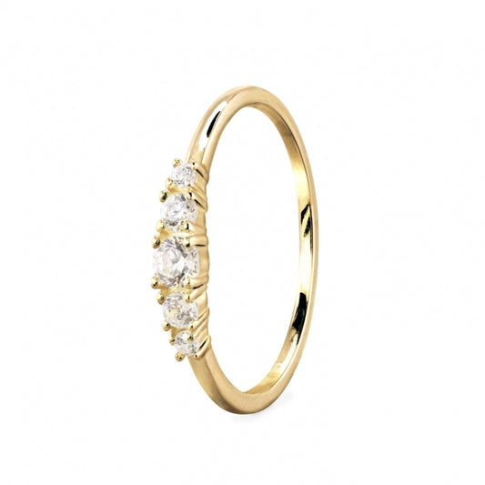 Yellow Gold North Star Diamond Cluster Ring