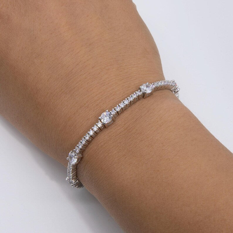 Sapphire & Diamond Grand Tennis Bracelet - Anirudh Jewels