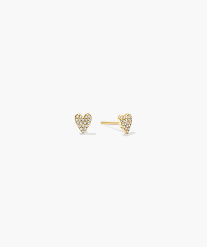Two-Tone Pave Diamond Leaf Cluster Stud Earrings
