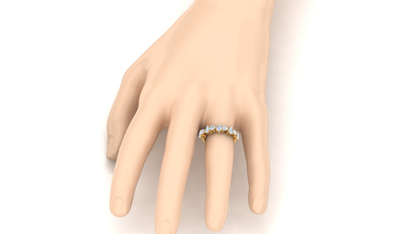 Two-Tone Cluster Diamond Dress Ring
