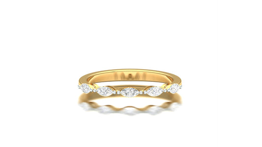 Two-Tone Five-Stone Marquise Diamond Band