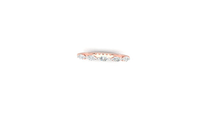 Two-Tone Five-Stone Marquise Diamond Band