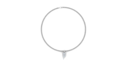 Elegant Cascading Square CVD Diamond Pendant