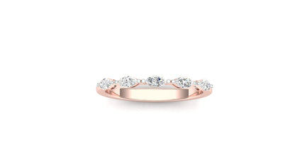 Two-Tone Five-Stone Marquise Diamond Band
