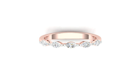 Two-Tone Five-Stone Marquise Diamond Band