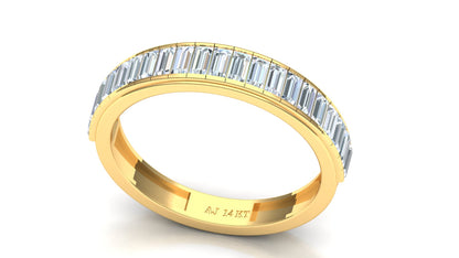Two-Tone Multi-Band Baguette & Round Diamond Ring
