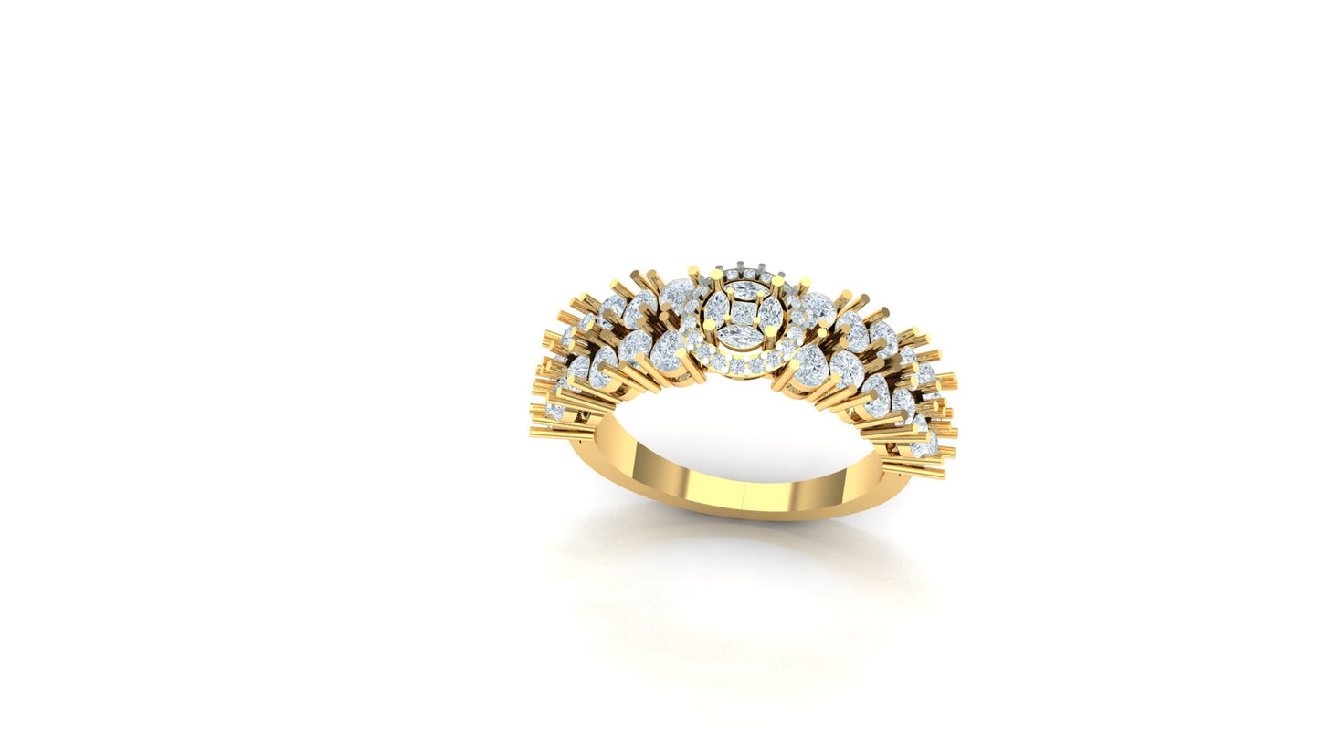 CVD Diamond Tiered Marquise Cluster Ring