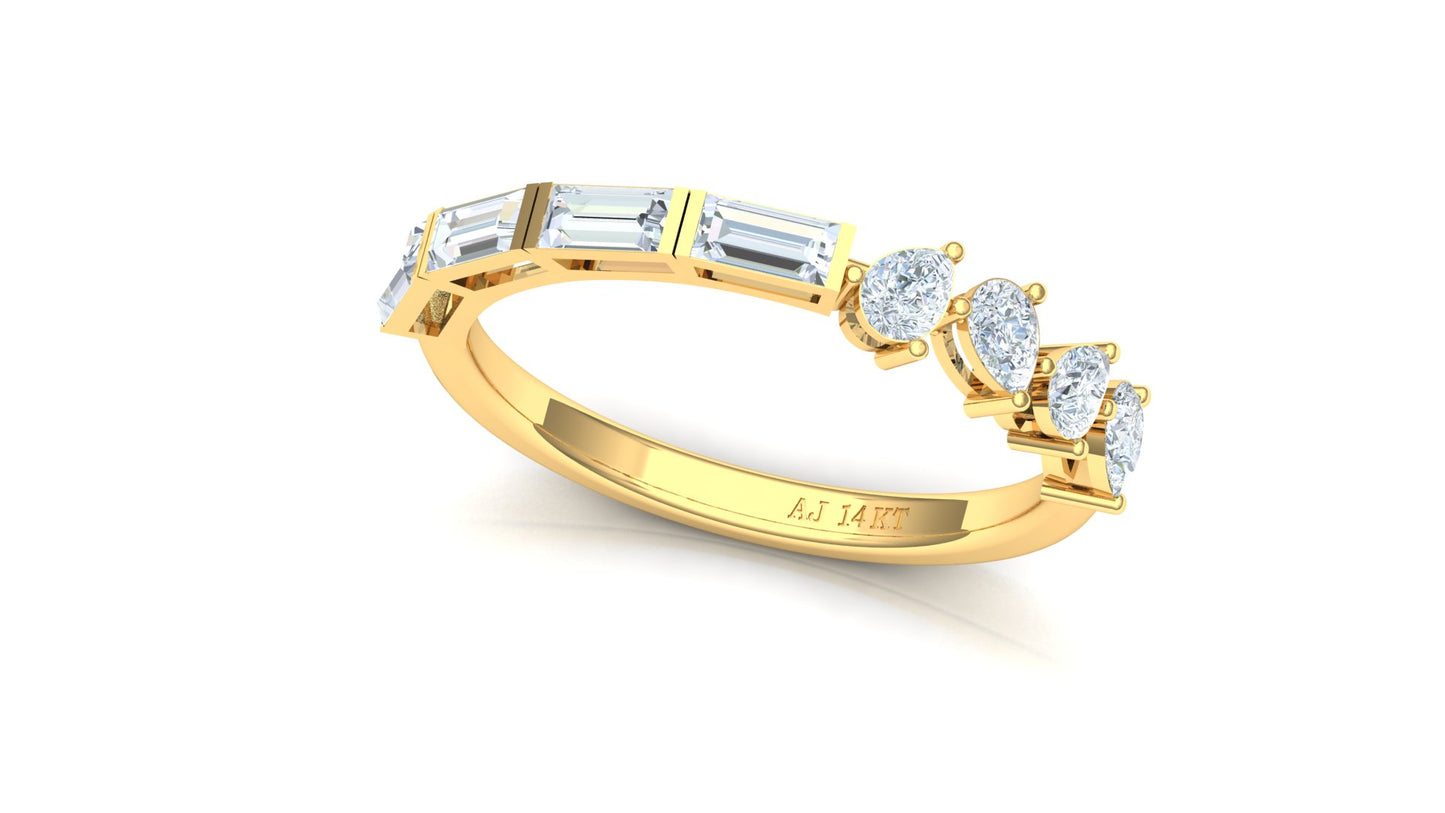 CVD Diamond Wide Channel Band Ring
