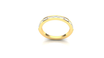 Two-Tone Channel-Set Diamond Wave Band