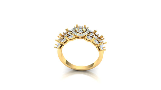 CVD Diamond Central Hexagonal Cluster Ring