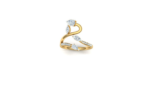 Multi-Leaf Marquise CVD Diamond Wrap Ring