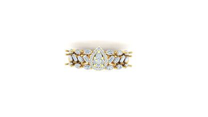 CVD Diamond Five-Stone Marquise Cluster Band Ring