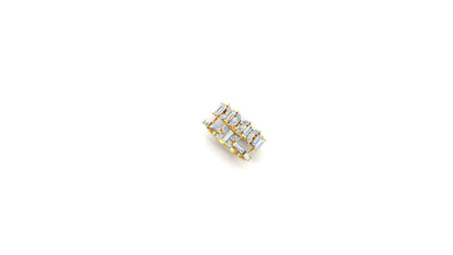 CVD Diamond Bar-Set Wide Multi-Row Band Ring