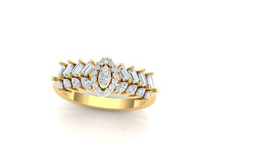 CVD Diamond Wide Tiered Marquise Cluster Ring  ST-2456 (B)