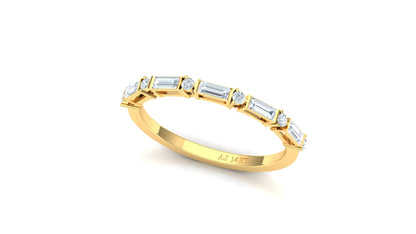 CVD Diamond Channel-Set Multi-Row Band Ring