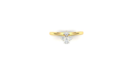 Marquise Cluster CVD Diamond Double-Band Ring
