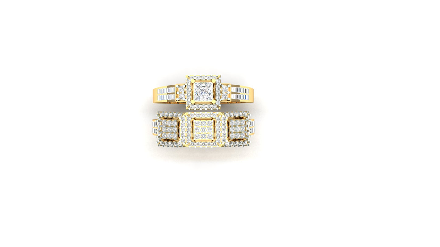 CVD Diamond Wide Geometric Hexagonal Ring