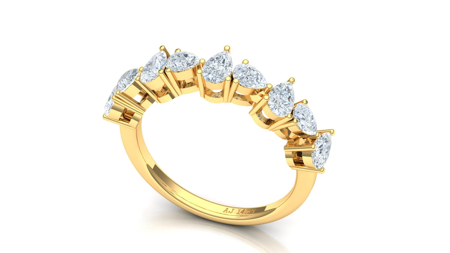 Two-Tone Cluster Diamond Dress Ring