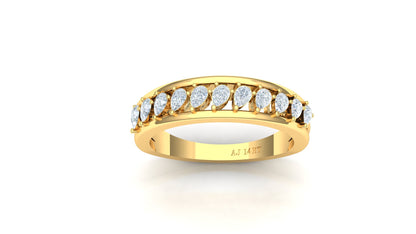 CVD Diamond Five-Row Eternity Band Ring