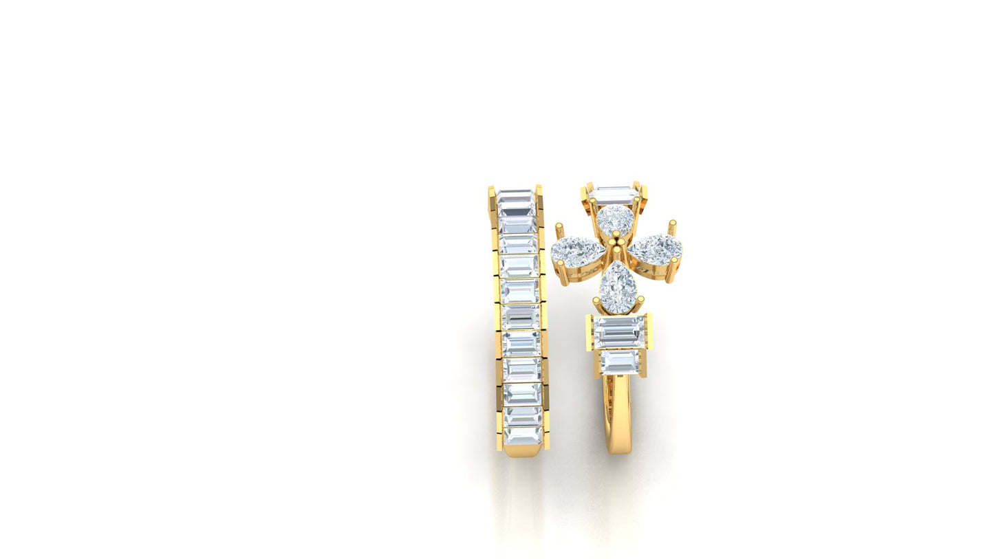 CVD Diamond Halo Cluster Dome Ring