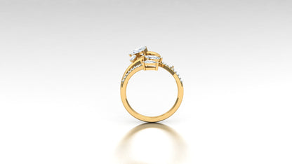 Multi-Leaf Marquise CVD Diamond Wrap Ring