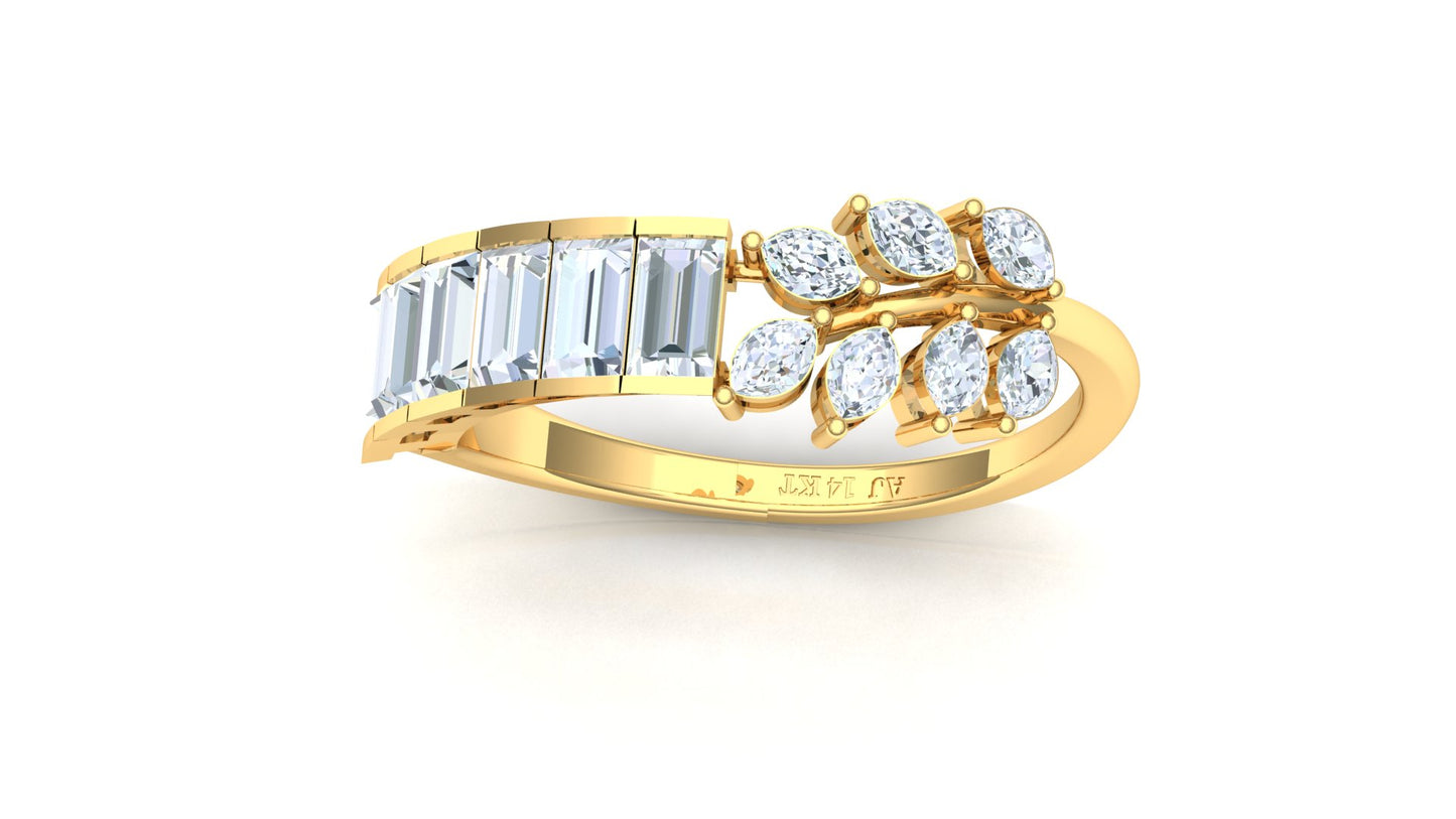 CVD Diamond Bar-Set Wide Eternity Band