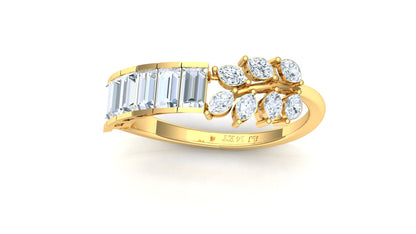 CVD Diamond Bar-Set Wide Eternity Band