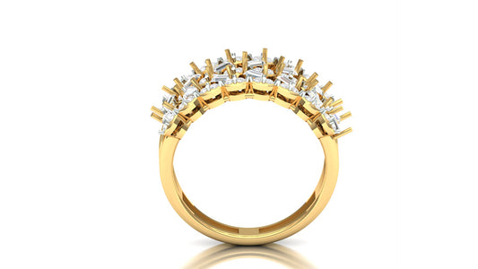 CVD Diamond Wide Floral Wrap Cluster Ring