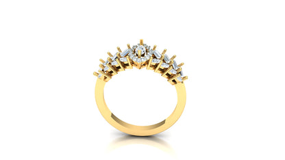 CVD Diamond Wide Tiered Marquise Cluster Ring  ST-2456 (B)