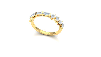 Two-Tone Marquise Diamond Star Cluster Ring