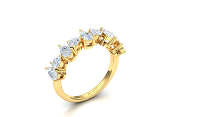 Two-Tone Cluster Diamond Dress Ring