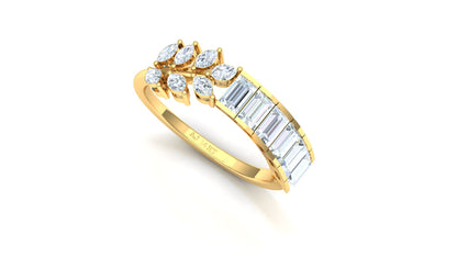 CVD Diamond Bar-Set Wide Eternity Band