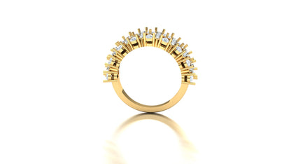 CVD Diamond Wide Two-Row Split Band Ring