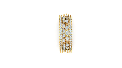 CVD Diamond Wide Channel Bar Statement Ring