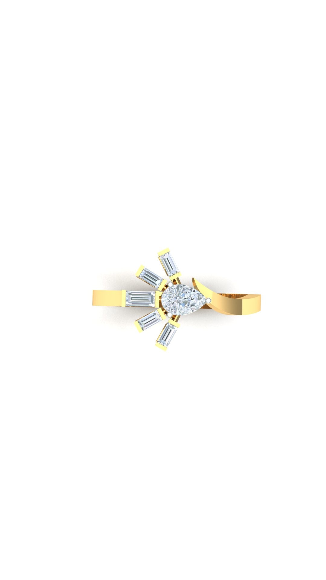 CVD Diamond Geometric Cluster Ring