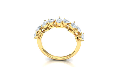 Two-Tone Cluster Diamond Dress Ring