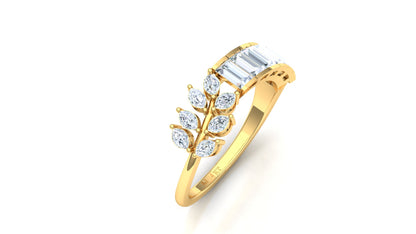 CVD Diamond Bar-Set Wide Eternity Band