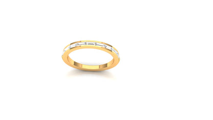 Two-Tone Channel-Set Diamond Wave Band
