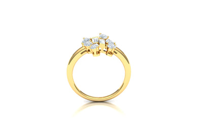 Two-Tone Multi-Baguette Cluster Diamond Ring