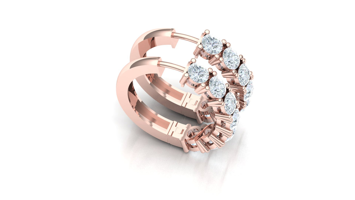 CVD Diamond Dual Row Band Ring
