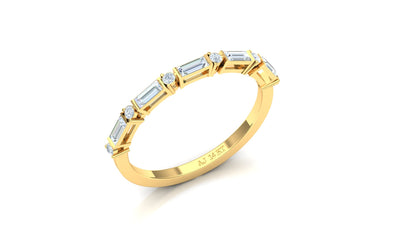 Minimalist Baguette Diamond Bar Ring