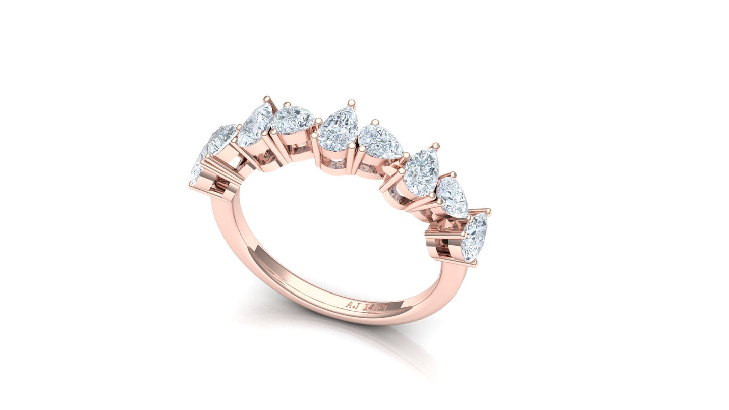 Two-Tone Cluster Diamond Dress Ring