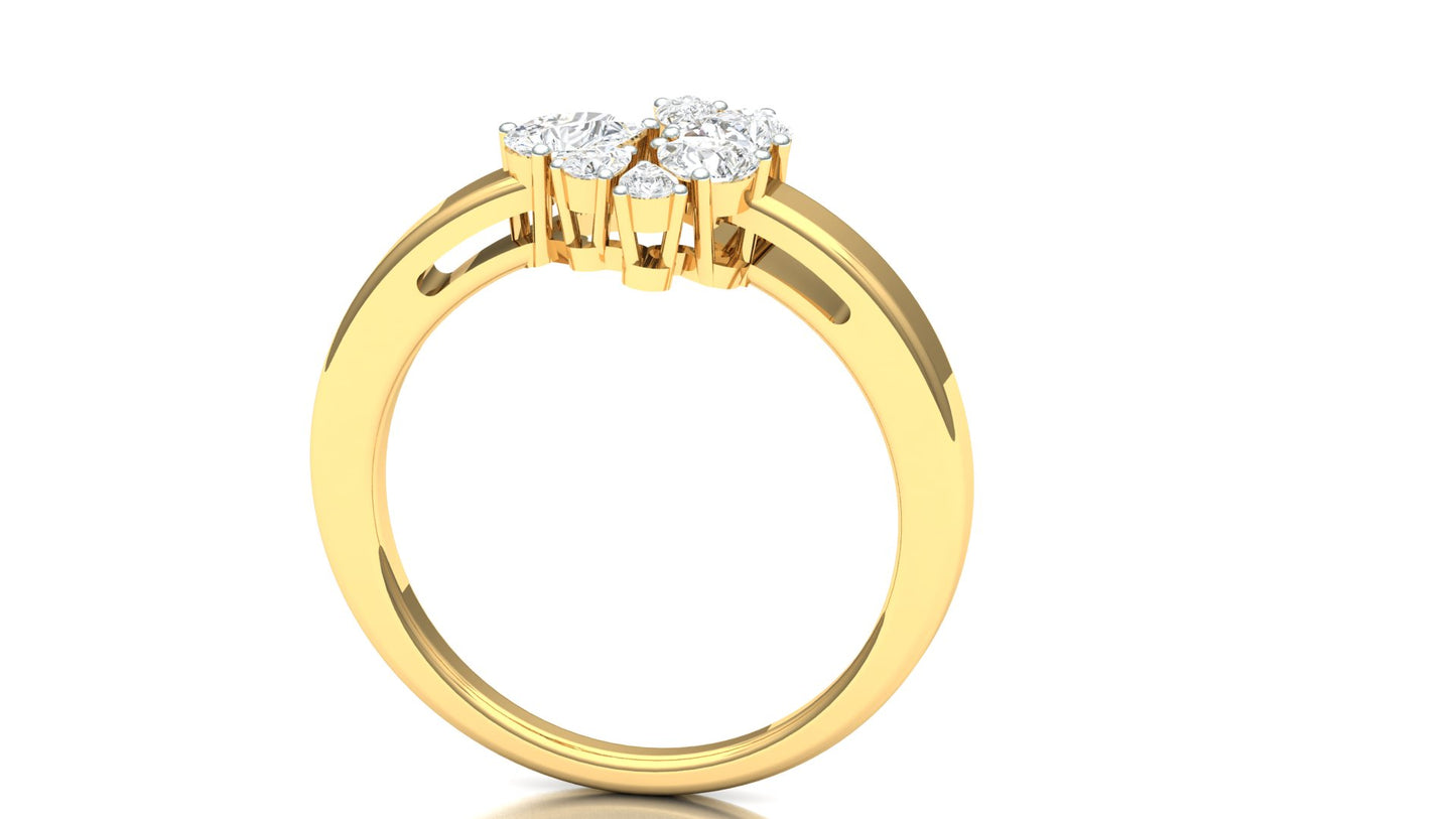 CVD Diamond Asymmetrical Multi-Stone Ring