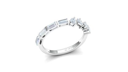 Two-Tone Marquise Diamond Star Cluster Ring