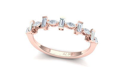 Two-Tone Starburst Petite Diamond Cluster Ring