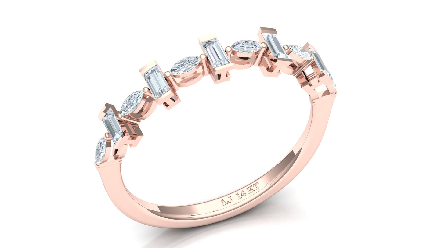 Two-Tone Starburst Petite Diamond Cluster Ring