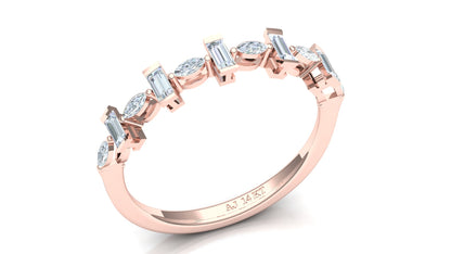 Two-Tone Starburst Petite Diamond Cluster Ring