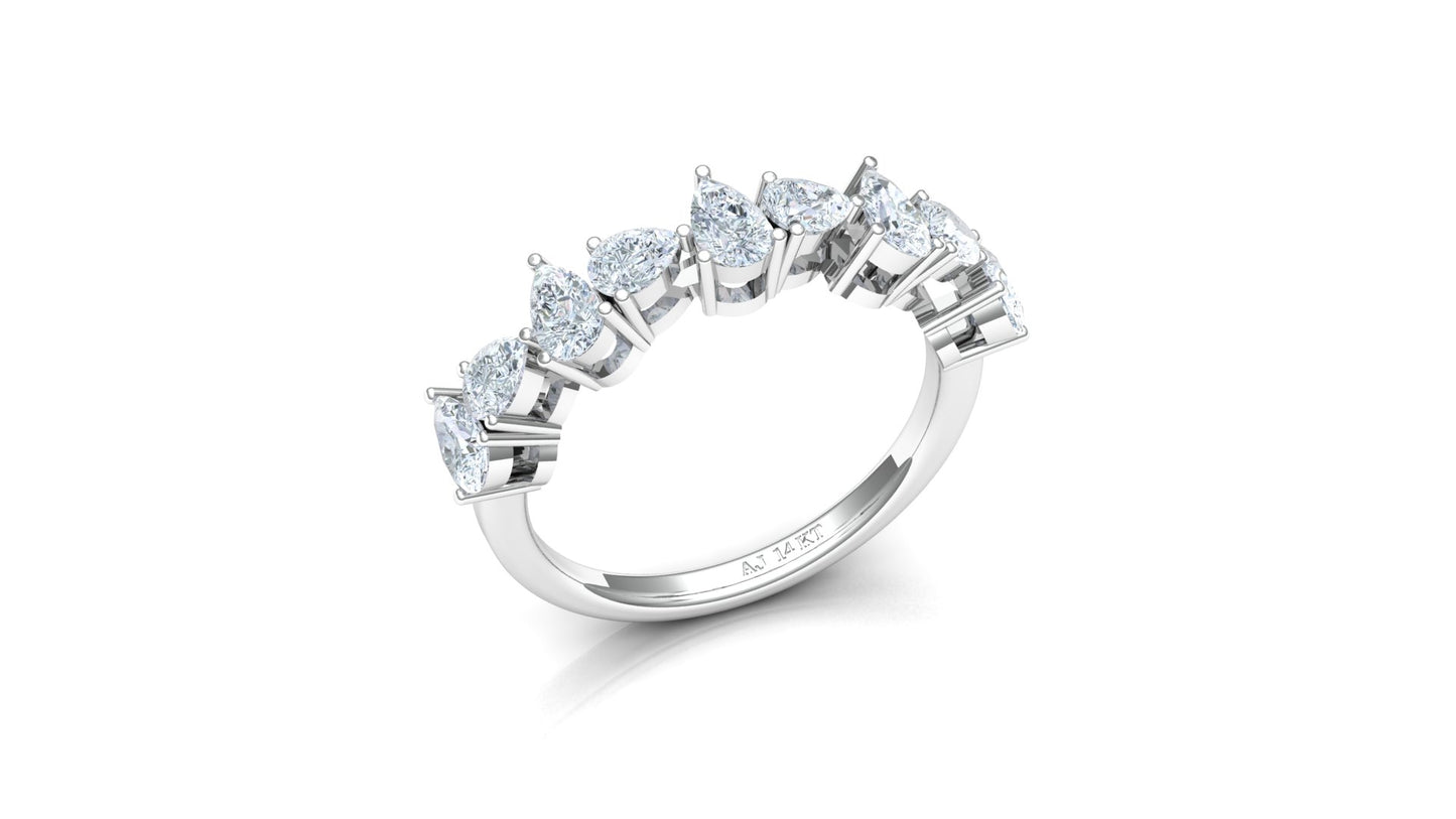 Two-Tone Cluster Diamond Dress Ring