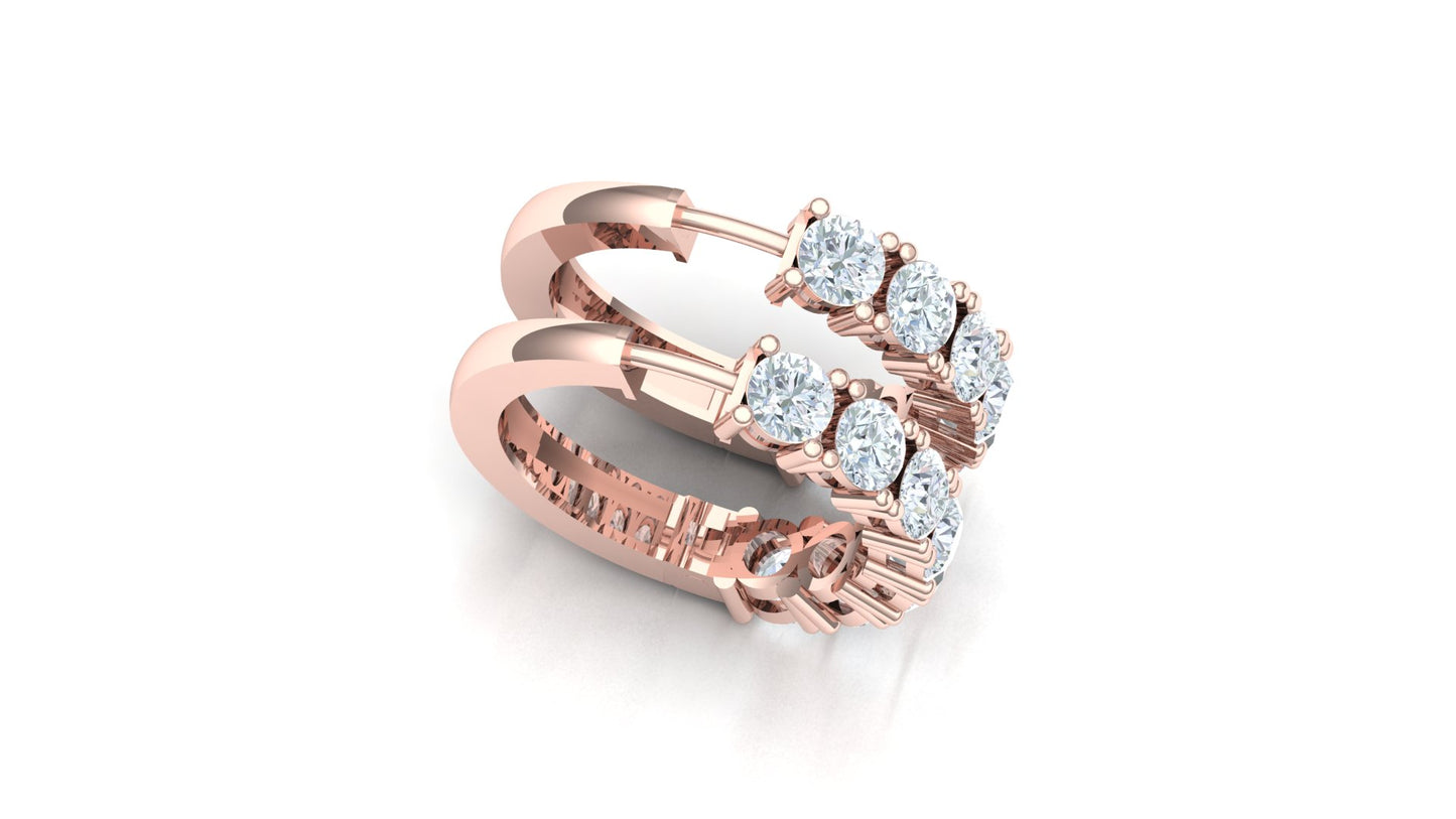 CVD Diamond Dual Row Band Ring